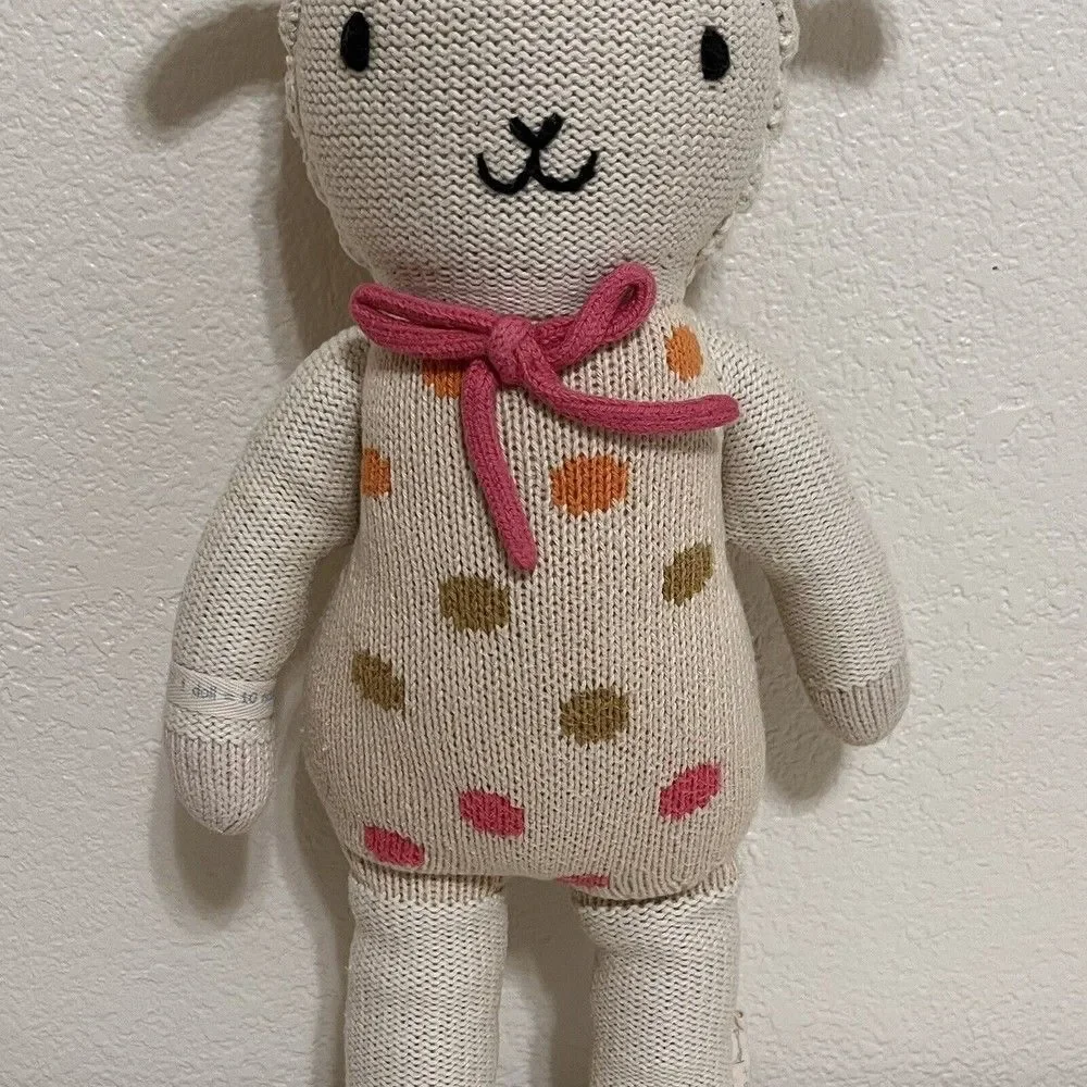 Cuddle + Kind Lucy the Lamb Plush Knit Handmade Doll Stuffed Animal 20